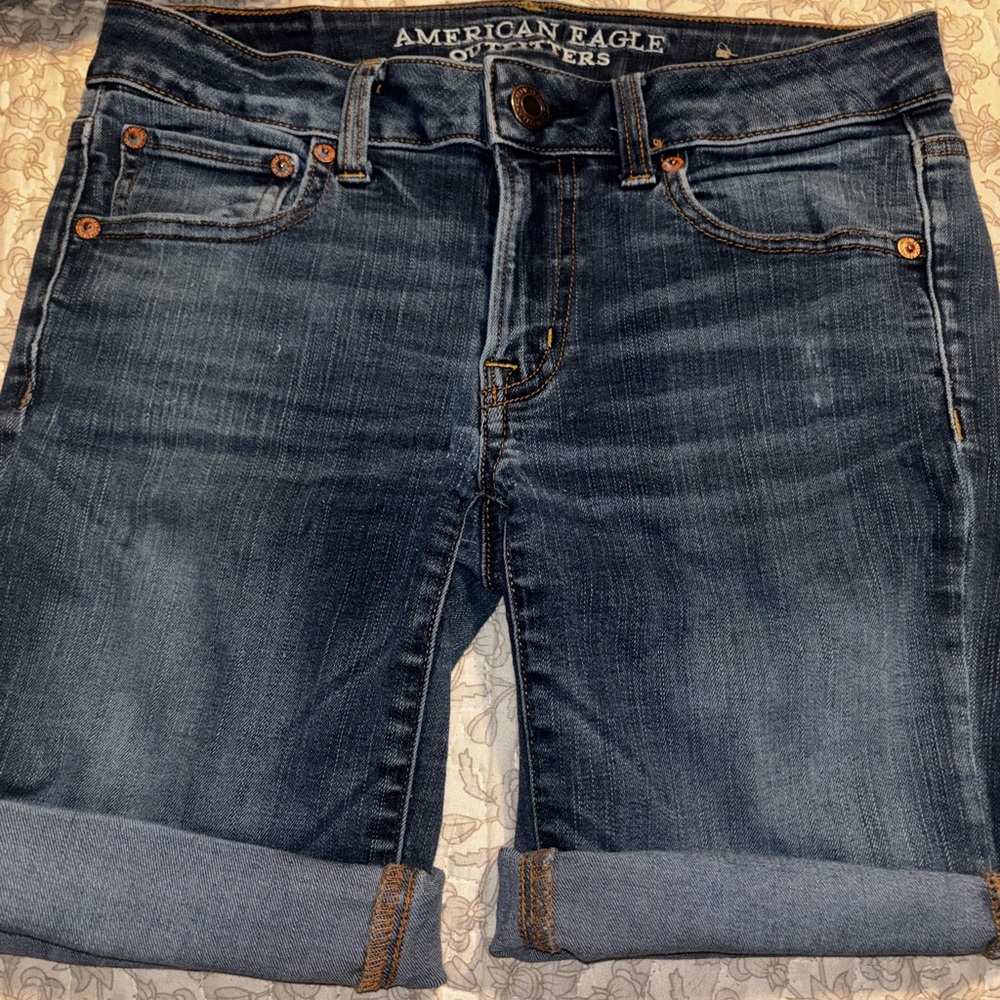 American Eagle Outfitters Dark Blue Jean Shorts
